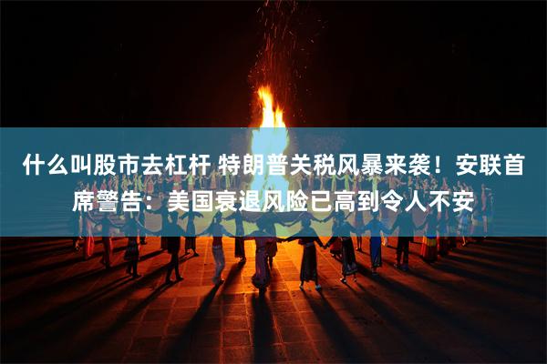 什么叫股市去杠杆 特朗普关税风暴来袭！安联首席警告：美国衰退风险已高到令人不安