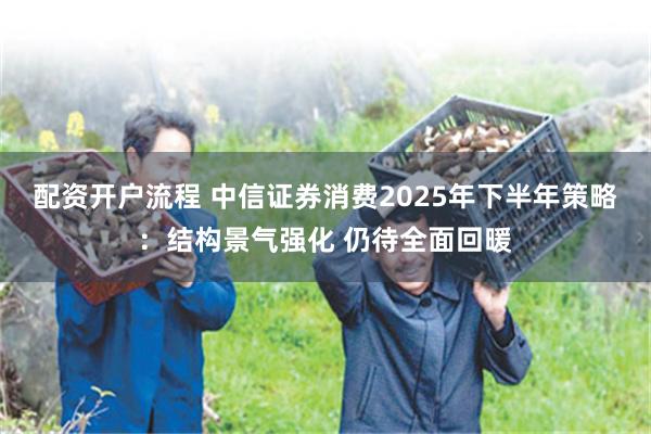 配资开户流程 中信证券消费2025年下半年策略：结构景气强化 仍待全面回暖
