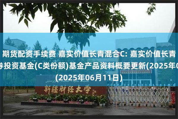 期货配资手续费 嘉实价值长青混合C: 嘉实价值长青混合型证券投资基金(C类份额)基金产品资料概要更新(2025年06月11日)