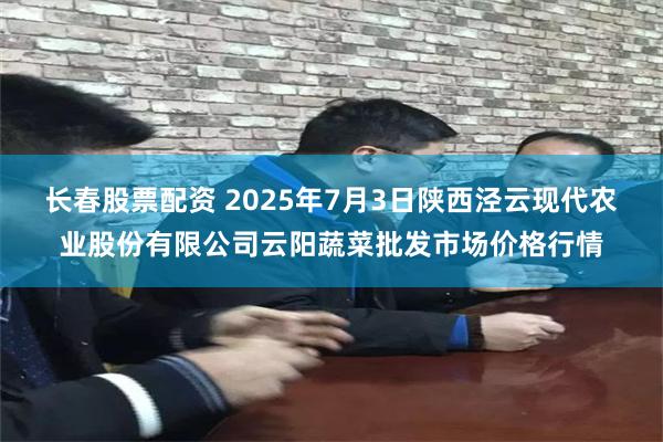 长春股票配资 2025年7月3日陕西泾云现代农业股份有限公司云阳蔬菜批发市场价格行情